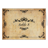  Floral Wedding Table Number (Voorkant Horizontaal)