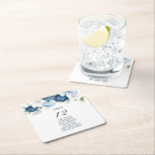 Floral Wedding Table Number 12 Zitplaatje Kartonnen Onderzetters (Insitu)