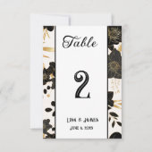 Floral Wedding Table Number Kaart (Voorkant)