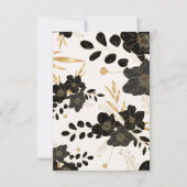 Floral Wedding Table Number Kaart (Achterkant)