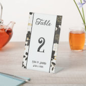 Floral Wedding Table Number Kaart Pedestal Sign Reclamebord Met Voetstuk (Insitu)
