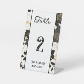 Floral Wedding Table Number Kaart Pedestal Sign Reclamebord Met Voetstuk (Voorkant)
