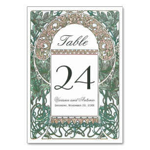  Floral Wedding Table Numbers I Kaart