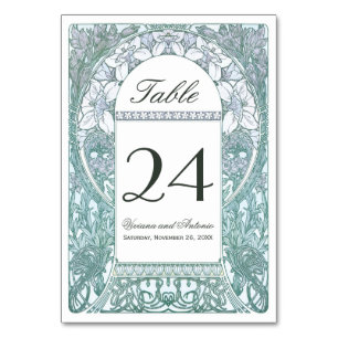  Floral Wedding Table Numbers V (v.3) Kaart