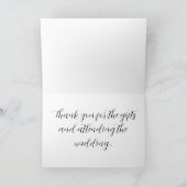 Floral Wedding Thank You Card Bedankkaart (Binnen)