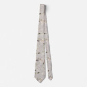 Floral Wedding Tie with Ivory Rose Pattern Stropdas (Voorkant)