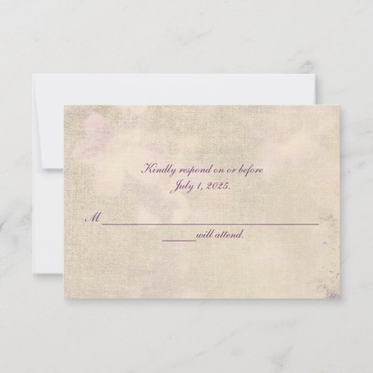 Floral Wedding Twig RSVP (Achterkant)