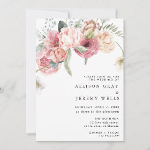 Floral Wedding Uitnodiging   Annabeth