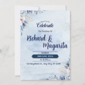 Floral Wedding-uitnodiging Kaart (Voorkant)