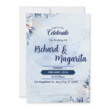 Floral Wedding-uitnodiging