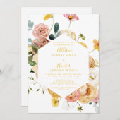 Floral Wedding Uitnodiging | Sutton (Voorkant / Achterkant)