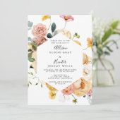 Floral Wedding Uitnodiging | Sutton (Staand voorkant)