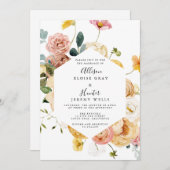 Floral Wedding Uitnodiging | Sutton (Voorkant / Achterkant)