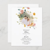Floral Wedding Uitnodiging | Sutton (Voorkant / Achterkant)
