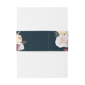 Floral Wedding Uitnodigingen Wikkel (Achterkant Voorbeeld)