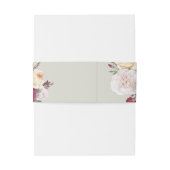 Floral Wedding Uitnodigingen Wikkel (Achterkant Voorbeeld)