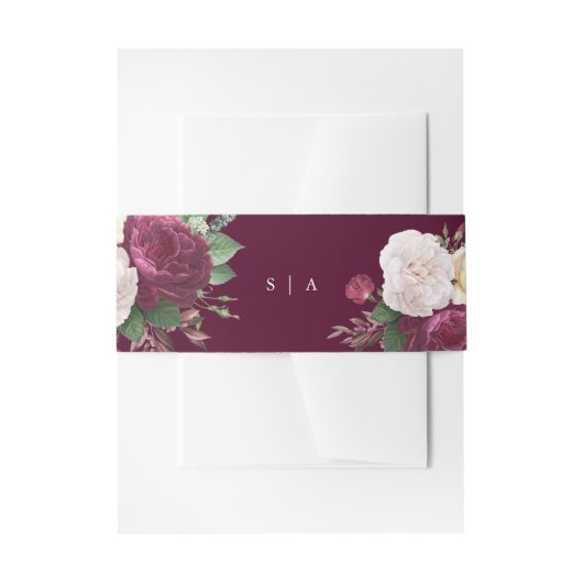  Floral Wedding Uitnodigingen Wikkel (Voorkant Voorbeeld)