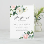Floral Wedding Uitstel Invoegen Kaart (Staand voorkant)