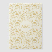 Floral Wedding Vellum Overlay Cream Vellum Uitnodigingen (Voorkant)