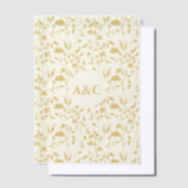 Floral Wedding Vellum Overlay Cream Vellum Uitnodigingen (Offset)