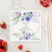 Floral Wedding Violet Anemone Floral Bouquets Servet (Insitu)