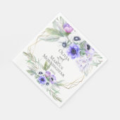 Floral Wedding Violet Anemone Floral Bouquets Servet (Hoek)