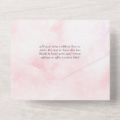 Floral Wedding Waterverf van de Elegant Spring Sum All In One Uitnodiging (Achterkant)