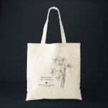 Floral Wedding Welcome Bag, Destination Canvas tas<br><div class="desc">Vul deze aangepaste canvas tas met uw favoriete traktaties om gasten te verwelkomen op uw bruiloft.</div>