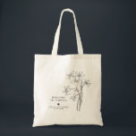 Floral Wedding Welcome Bag, Destination Canvas tas<br><div class="desc">Vul deze aangepaste canvas tas met uw favoriete traktaties om gasten te verwelkomen op uw bruiloft.</div>