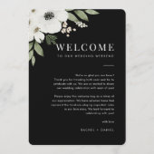 Floral Wedding Welcome Letter & Itinerary Kaart (Voorkant)