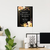 Floral Wedding Welcome Sign Sjabloon Poster (Thuiskantoor)