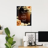 Floral Wedding Welcome Sign Sjabloon Poster (Thuiskantoor)