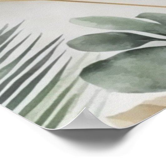 Floral Wedding Welcome Sign Sjabloon Poster (Hoek)