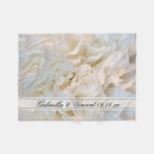 Floral Wedding White White Carnan Fleece Deken (Voorkant (Horizontaal))