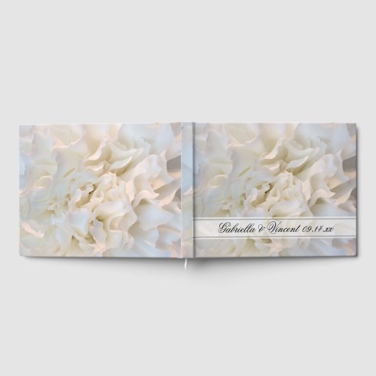 Floral Wedding White White Carnan Gastenboek (Volledig)