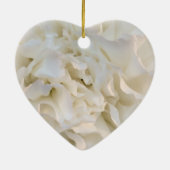 Floral Wedding White White Carnan Keramisch Ornament (Achterkant)