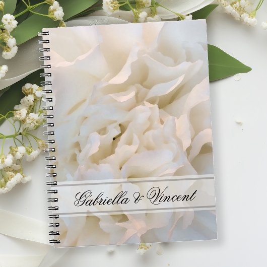 Floral Wedding White White Carnan Notitieboek