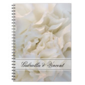 Floral Wedding White White Carnan Notitieboek (Voorkant)