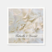 Floral Wedding White White Carnan Servet (Voorkant)