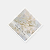 Floral Wedding White White Carnan Servet (Hoek)
