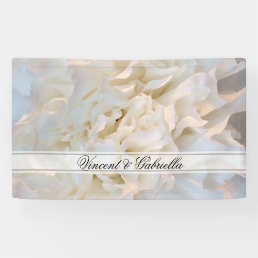 Floral Wedding White White Carnan Spandoek (Horizontaal)