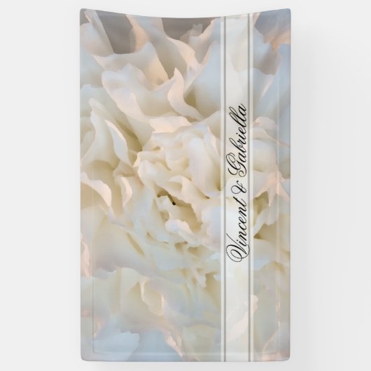 Floral Wedding White White Carnan Spandoek (Verticaal)