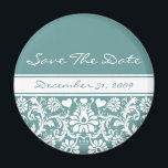 Floral Wedding Wijzigen in elke kleur Magneet<br><div class="desc">Bloemen Damast in Wit u kiest de Kleur Achtergrond met bijna 200 kleuren om uit te kiezen u kiest lettertype kleur ook- Dit zal overeenkomen met elke bruiloft- Elegant en  het is allemaal hier-Moet zien Mooie  Bloemen!</div>