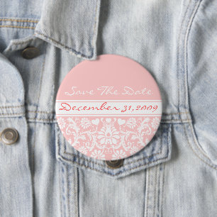 Floral Wedding Wijzigen in elke kleur Ronde Button 4,0 Cm