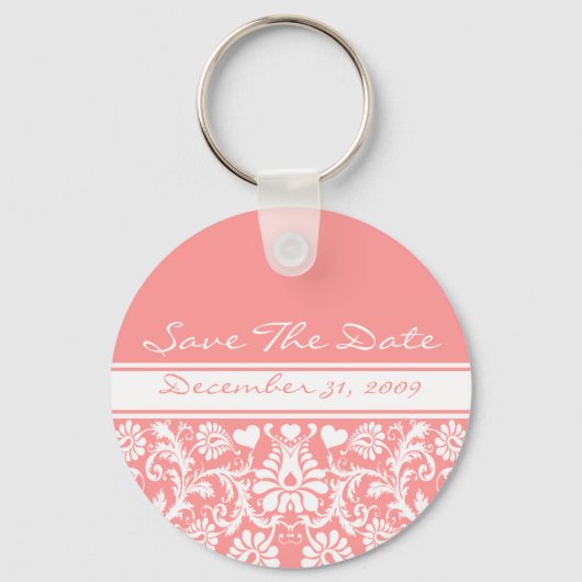 Floral Wedding Wijzigen in elke kleur Sleutelhanger (Voorkant)