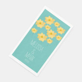 Floral Wedding Wildflower Couples Name Servet (Hoek)