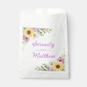 Floral Wedding Wildflower Sunflower Daisy Party Bedankzakje (Voorkant)