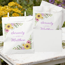 Floral Wedding Wildflower Sunflower Daisy Party Bedankzakje