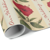 Floral Wedding Wrapping Paper Cadeaupapier (Rol Hoek)