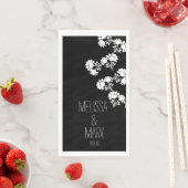 Floral Wedding Wreatborder Name Paper Guest Tow Servet (Insitu)